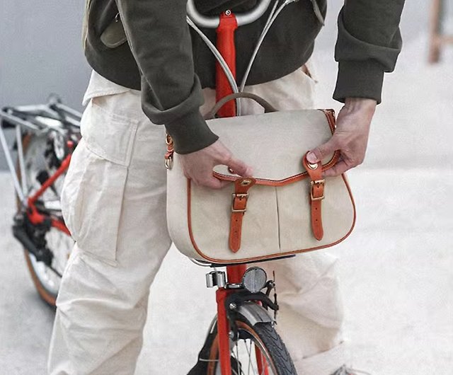 日本のレトロな小さな布製防水サイクリングバッグショルダーバッグ