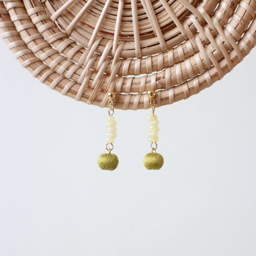 happier, no matter what 串珠耳飾 果實系列/青蘋果/beading earing