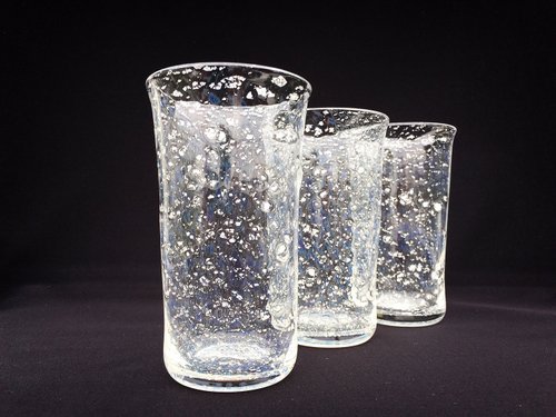 yugen-glass-japan オーロラ銀河 麻炭ガラス