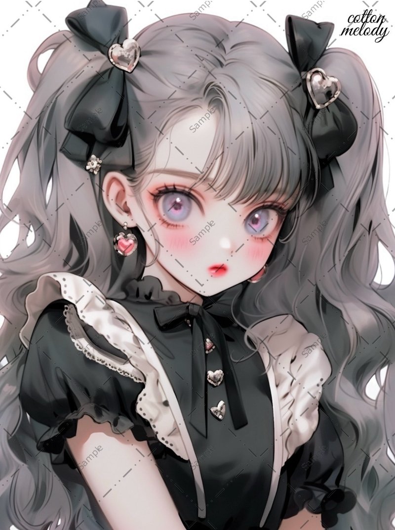 original sticker no.392 人物ステッカー オリジナルステッカー 人物ステッカー 女の子ステッカー オリジナル人物ステッカー - 貼紙 - 紙 
