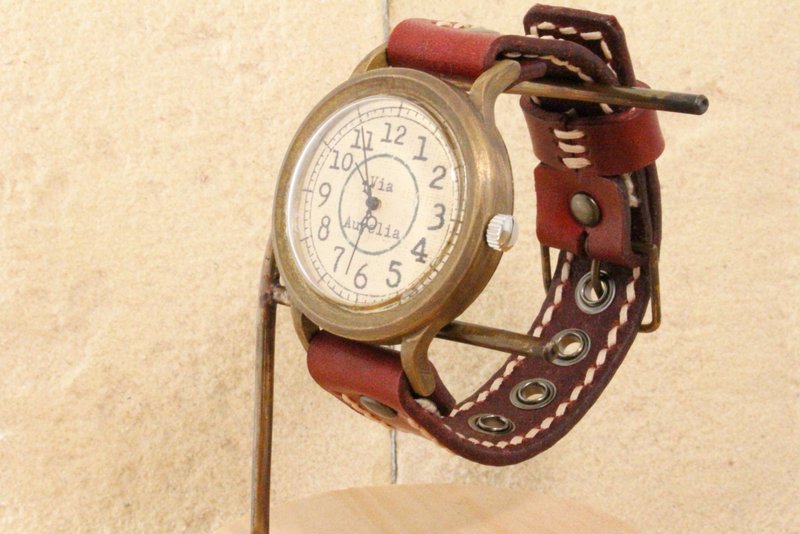 Via Aurelia(レトロGreen &Red ) - Women's Watches - Copper & Brass Green