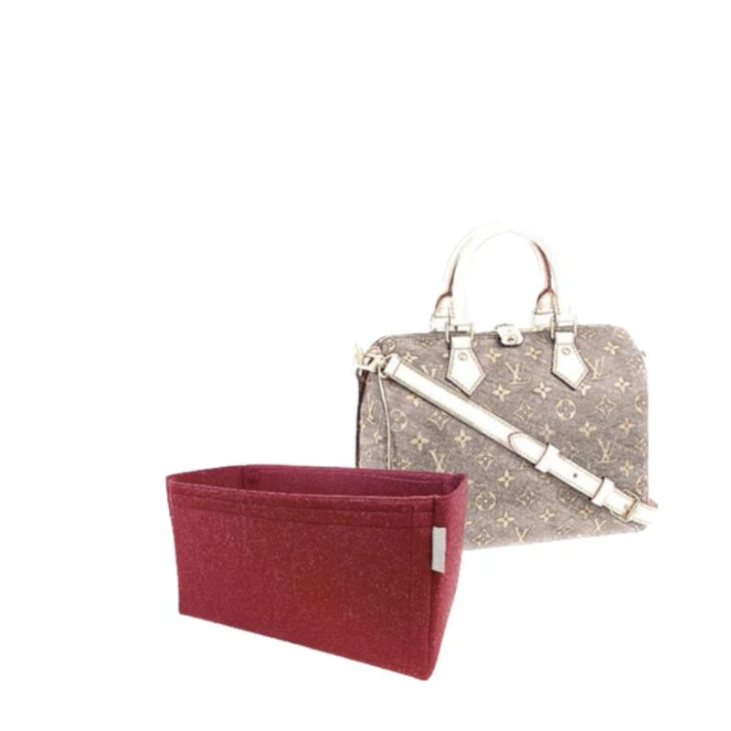 【香港製造|韓國絨布】手製內袋 Bag Organizer - LV Speedy 25 - 化妝包/收納袋 - 其他材質 多色