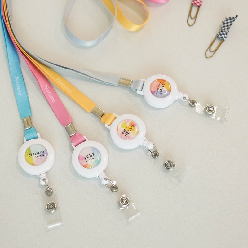 Watercolor Style - Retractable ID Strap - Lanyards & Straps - Nylon 