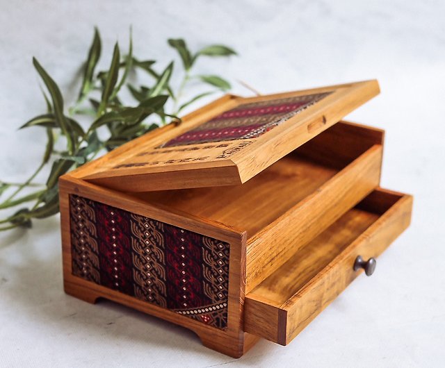 チークの木化粧箱 木製収納ボックス - ショップ paufa 置物 - Pinkoi