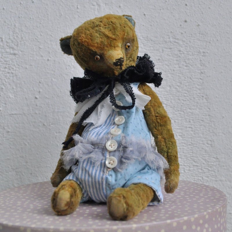 Teddy bear overall Handmade plush toy Gift for friend Shop AveKitsune