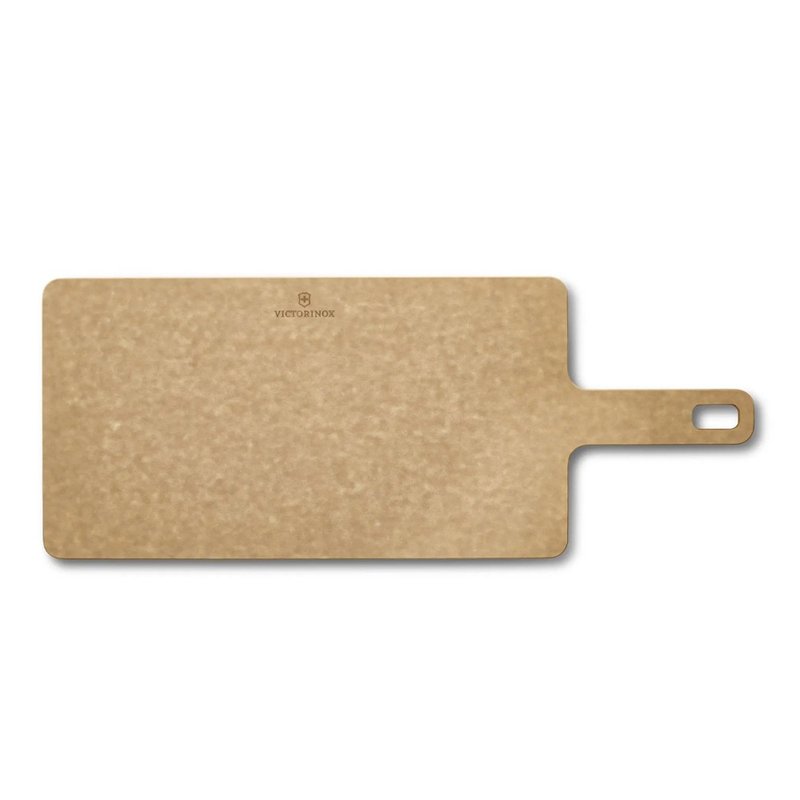 VICTORINOX Swiss Victorinox Handy series chopping board with handle 356*190*5 coffee 7.4132 - ถาดเสิร์ฟ - วัสดุอื่นๆ สีนำ้ตาล