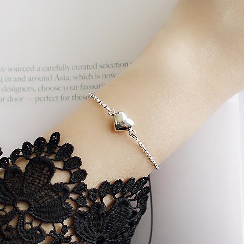 Your Only Love Sterling Silver Bracelet | Valentine's Day Birthday Gift for Kids Mother and Daughter Chain Children's Day Gift - สร้อยข้อมือ - เงินแท้ สีเงิน