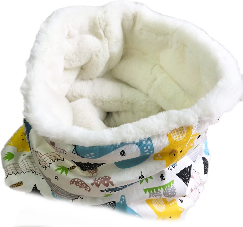 Printed cotton fur multi-purpose neck scarf children's version Dino - Other - Cotton & Hemp 