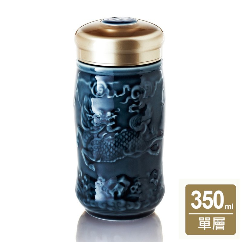 Kirin portable cup / small / single layer / mine blue 350ml - กระติกน้ำ - เครื่องลายคราม 