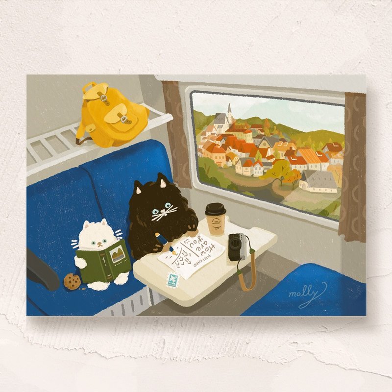 postcard-旅途中的風景・新版 - 卡片/明信片 - 紙 藍色