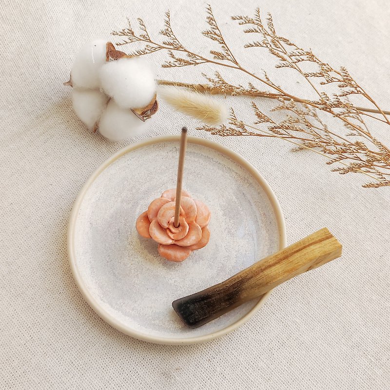 3-in-1 Handmade Ceramic Palo Santo, Incense and Sage Burner - Fragrances - Pottery Pink