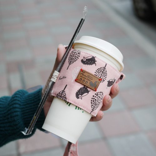 Cloth flower double-layer insulated beverage bag - jungle peek-a-boo - (cherry blossom powder)/gift exchange/graduation season