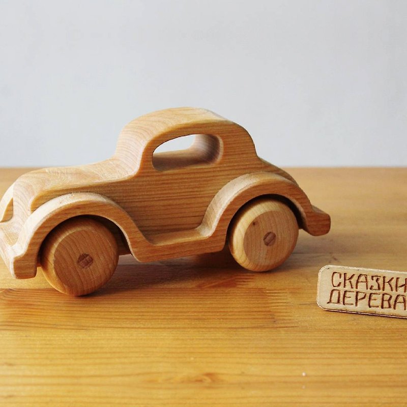 [Selected Gifts] Chunmu Fairy Tale Russian Building Block Car Series: Classic Cars - ของเล่นเด็ก - ไม้ สีแดง