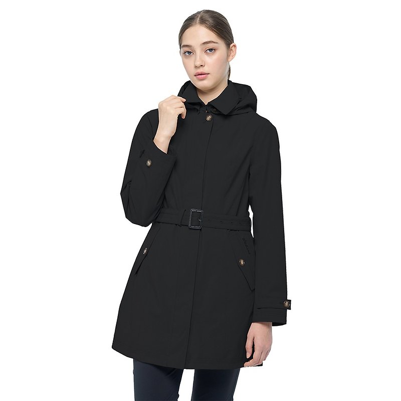 【Wildland Wilderness】Long Version Waterproof Windproof Fashion Jacket Female Black W2909-54 - Women's Casual & Functional Jackets - Polyester Black
