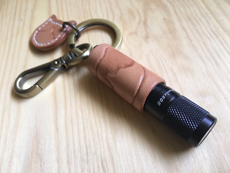 Cat flashlight key ring! - Keychains - Genuine Leather 