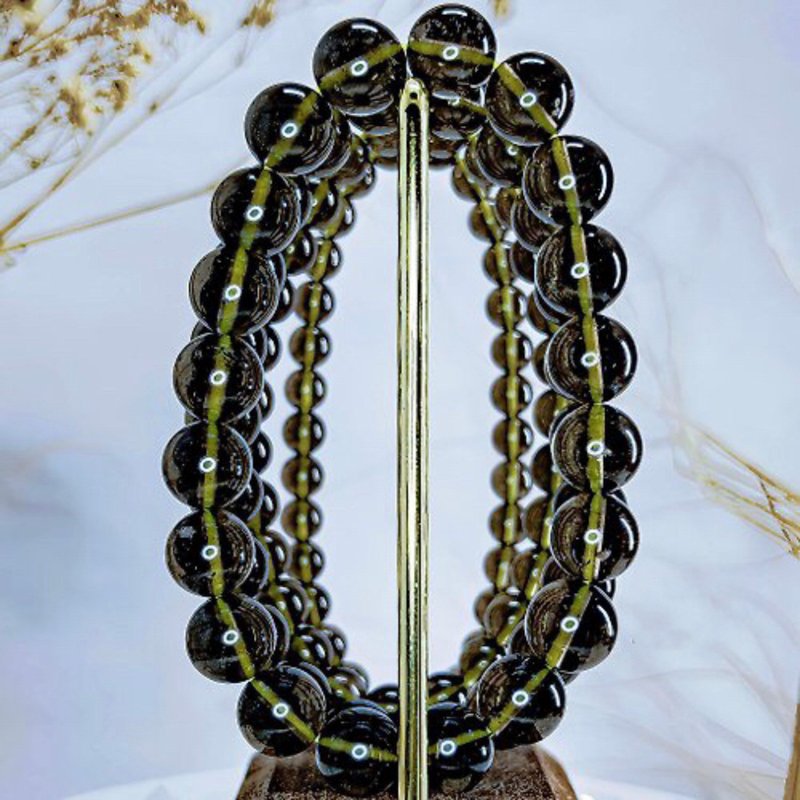 Endless loop [Sirius Meteorite] Natural Arizona Meteorite/Ruyi Orb Bracelet/Crystal Bracelet - สร้อยข้อมือ - คริสตัล สีเขียว