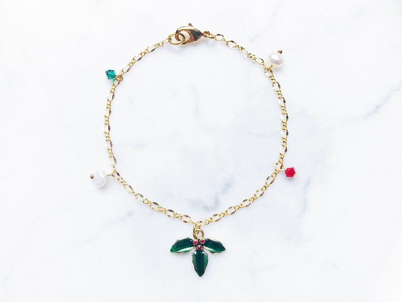 "Christmas limited" period limited - holly mistletoe romantic legend bracelet - Bracelets - Other Metals 