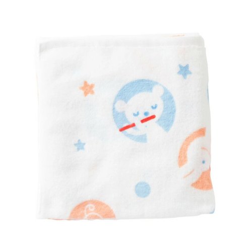 Baby Organics育兒良品 【日本OP mini】嬰兒無撚系浴巾 熊&兔