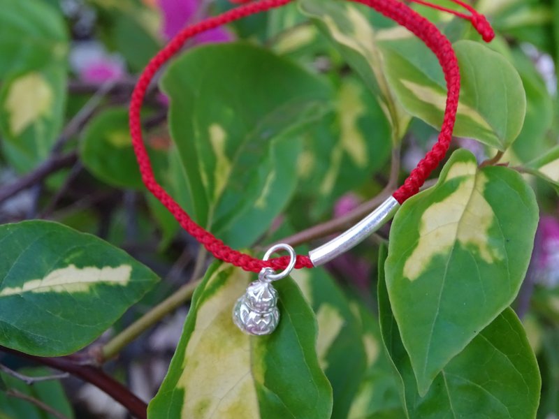 S925 Sterling Silver Hollow Safe Gourd Wax Line Bracelet - สร้อยข้อมือ - เงินแท้ 