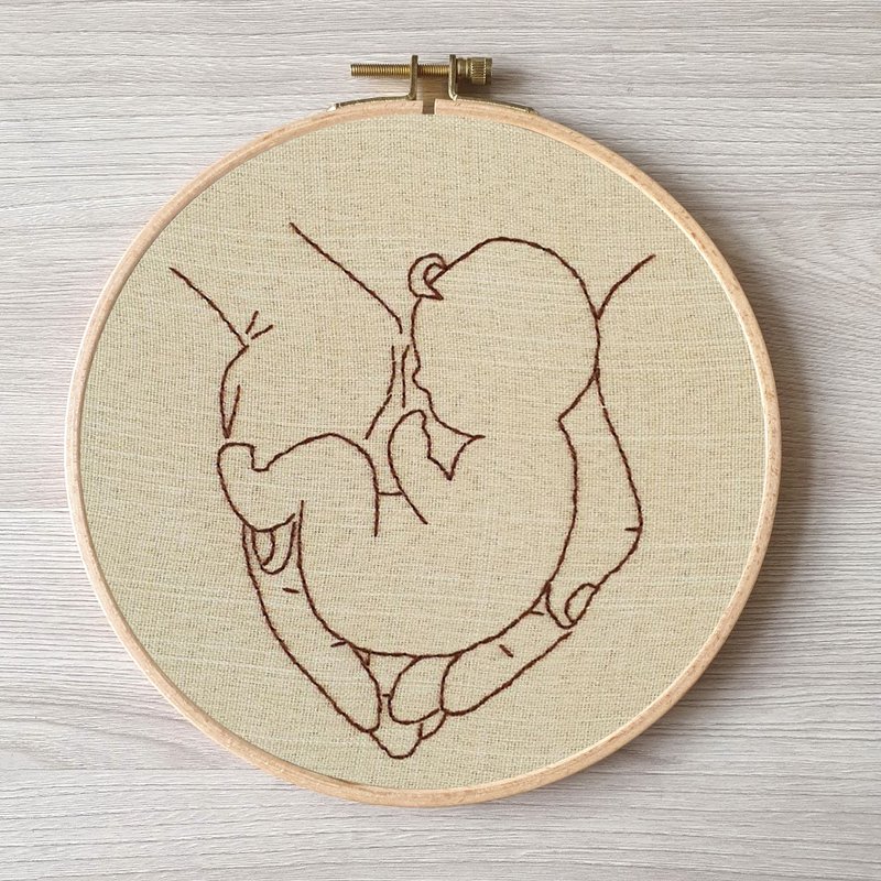刺繡 蝴蝶 hand embroidery DIY, metric for baby pattern pdf, - งานดีไซน์ดิจิทัลอื่นๆ - งานปัก สีเทา