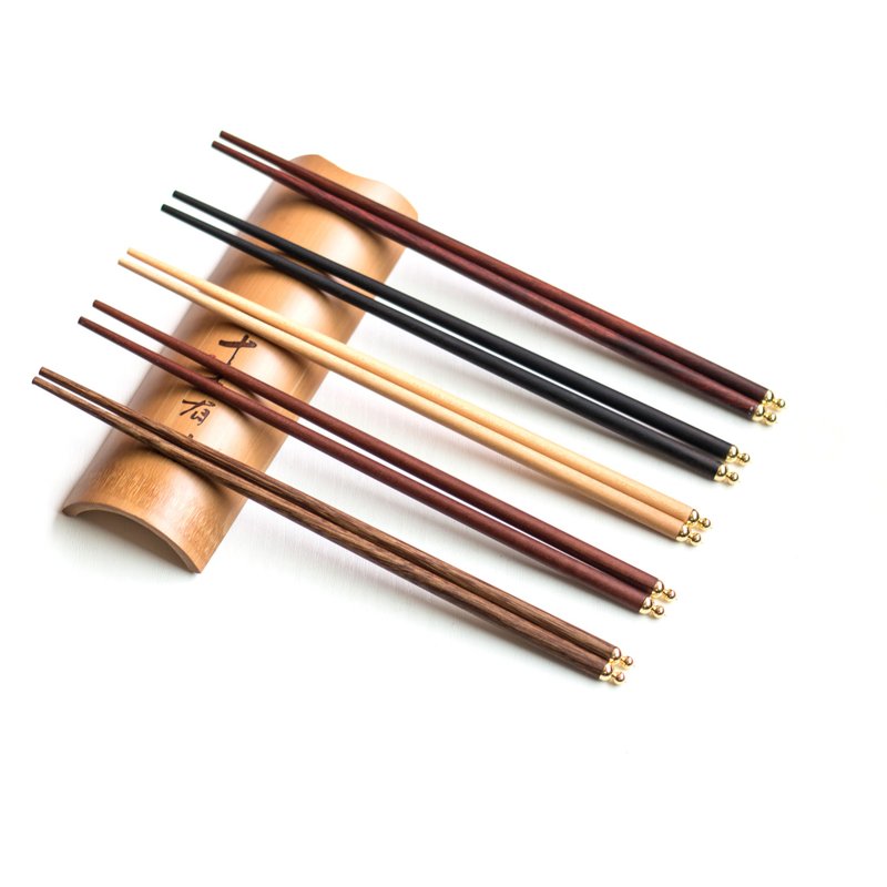 Fulu wooden chopsticks, mahogany chopsticks, no lacquer, no Wax, special chopsticks, customizable lettering - ตะเกียบ - ไม้ 