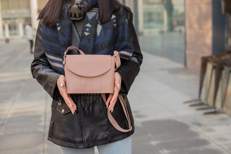 Leather crossbody bag, leather purse, cross body bag - 手袋/手提袋 - 真皮 多色