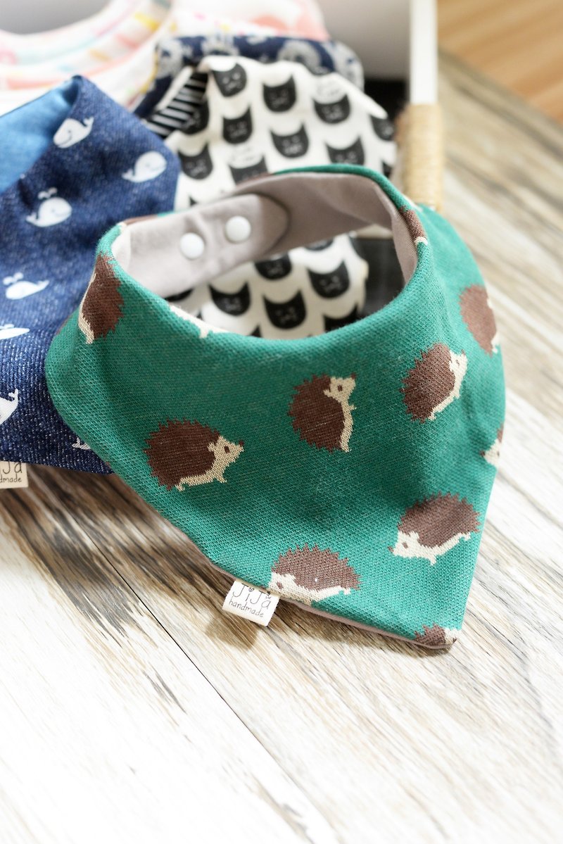 Hedgehog Triangle Scarf - Baby Gift Sets - Cotton & Hemp 