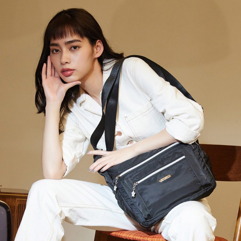 【Kinloch Anderson】City Coolplay Large-capacity trapezoidal cross-body bag - will be black - Messenger Bags & Sling Bags - Nylon Black