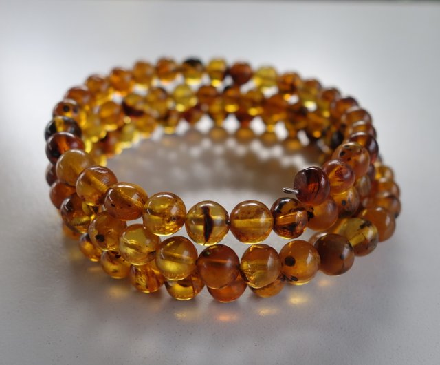 花琥珀アンバー10ミリ内径16センチ