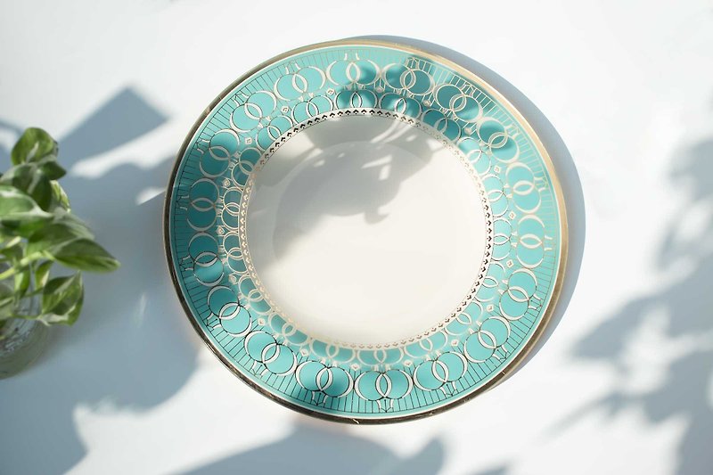 The first choice for Mother’s Day gifts [Waltz Glass Disc-Single Set] Tiffany Blue│Dinner Plate│Wedding Banquet - Plates & Trays - Glass Blue