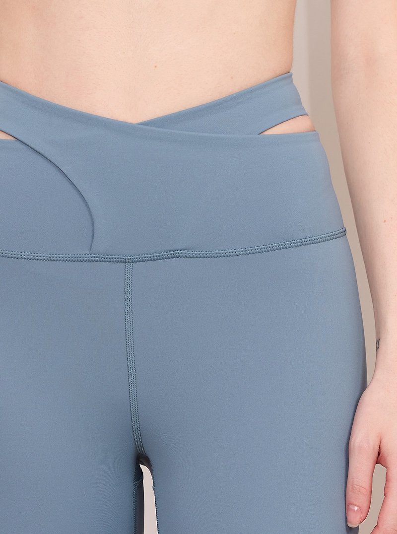 【S2N】TWISTED curved waist trousers_Medium Forest B089 - Women's Yoga Apparel - Nylon 