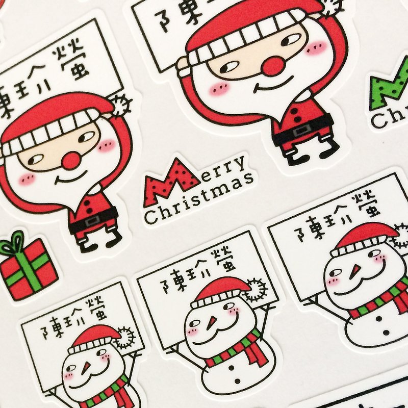 Christmas Limited | play. Hand made |. Christmas classic characters placards series. The latest figures shape sticker material types +4 - Stickers - Waterproof Material Red