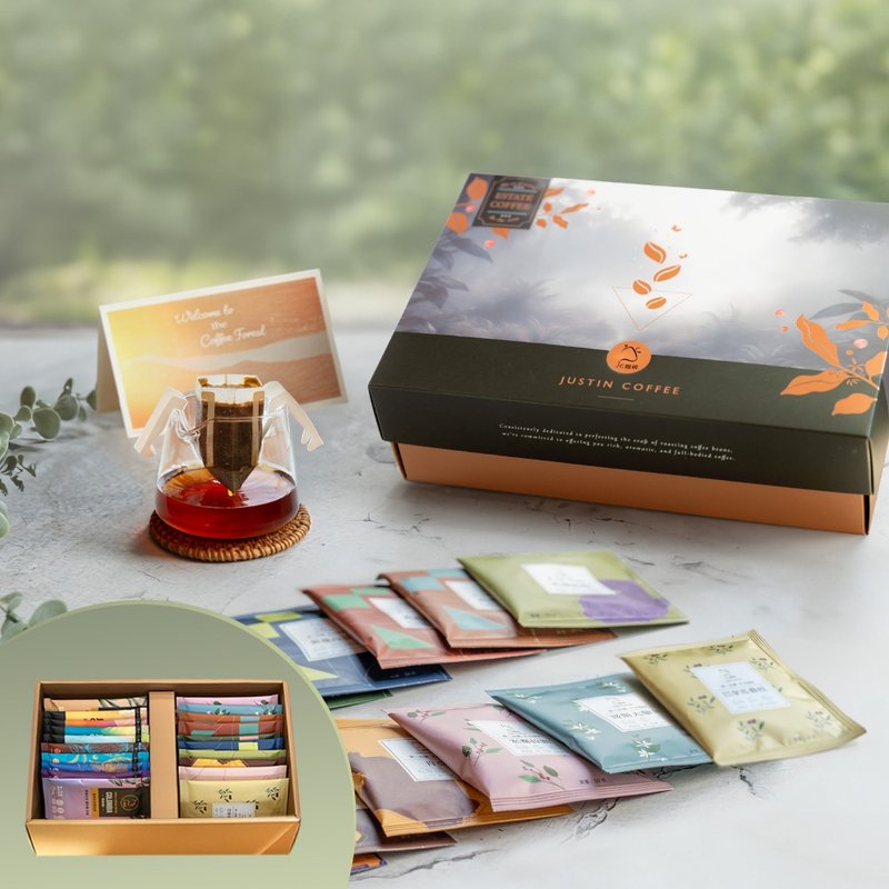 咖啡森林濾泡禮盒│二十個莊園綜合(10gx20包/盒)含藝妓咖啡 - 咖啡/咖啡豆 - 其他材質 咖啡色