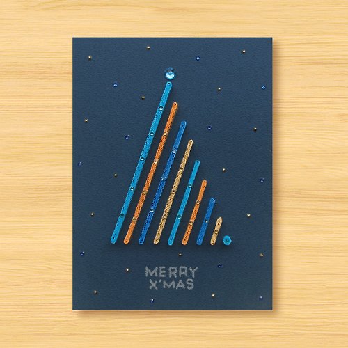 Dino 小恐龍 手工捲紙卡片 _ 星空系列 _ 給您特別的聖誕祝福 MERRY X'MAS