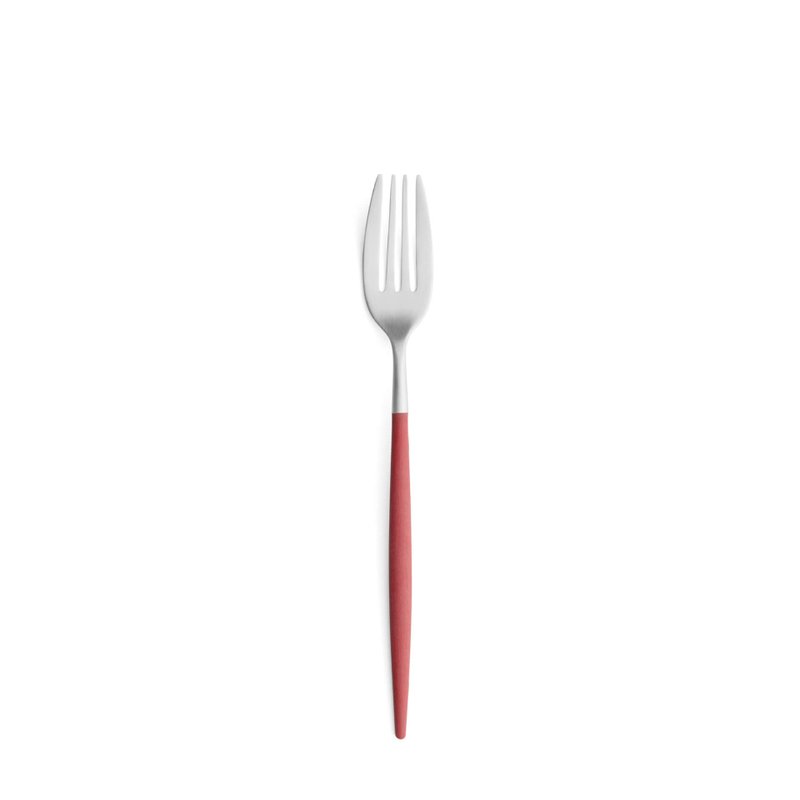 Portuguese Cutipol MIO red handle dessert fork - Cutlery & Flatware - Stainless Steel Red