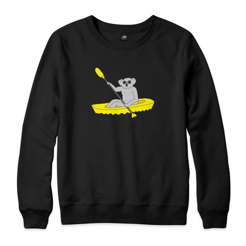 Koala's Life on the Great Barrier Reef-Black-Unisex Version University T - เสื้อยืดผู้ชาย - ผ้าฝ้าย/ผ้าลินิน สีดำ