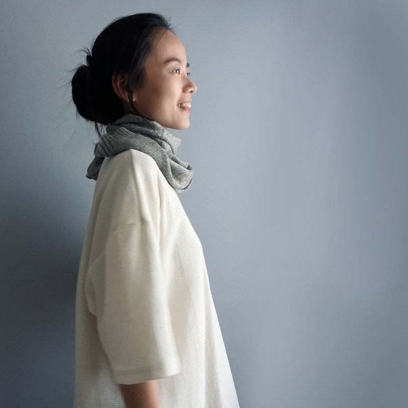 尼泊爾輕質羊毛圍巾(5色可選) - 圍巾/披肩 - 羊毛 卡其色
