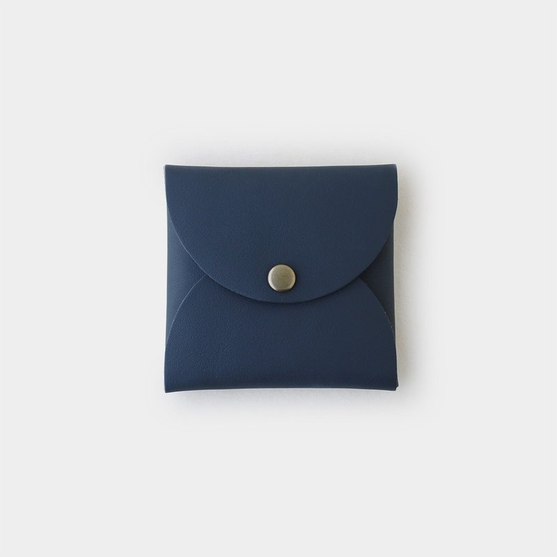 round coin case : navy - 零錢包/小錢包 - 真皮 藍色
