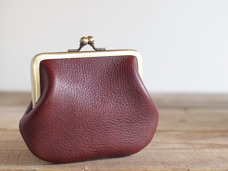 Italian leather square chocolate - กระเป๋าสตางค์ - หนังแท้ สีนำ้ตาล