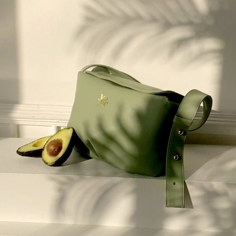 Sage Green - Rosalind Shoulder Bag - กระเป๋าแมสเซนเจอร์ - หนังเทียม สีเขียว