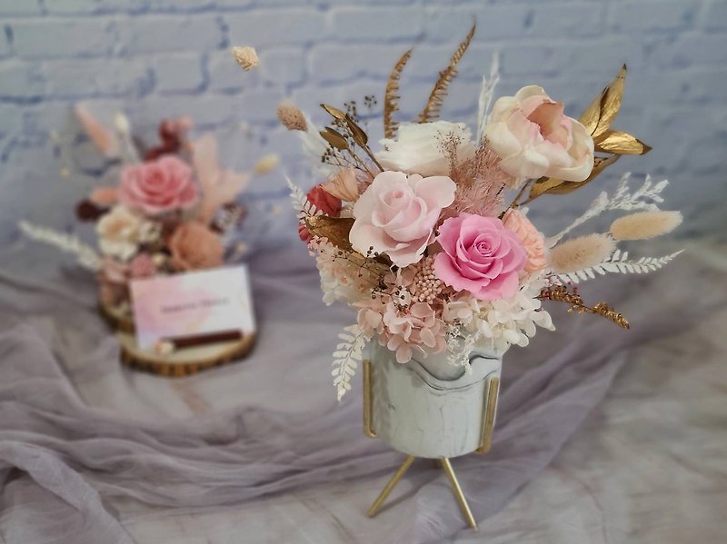Opening / housewarming table flowers (can be inserted congratulations small card) - Dried Flowers & Bouquets - Plants & Flowers Pink