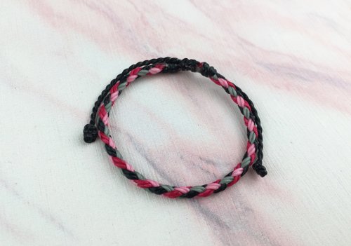 美人魚手創藝術 Sea Maidens Jewelry 【辮子小姐】 細款 蠶絲蠟線 編織手環