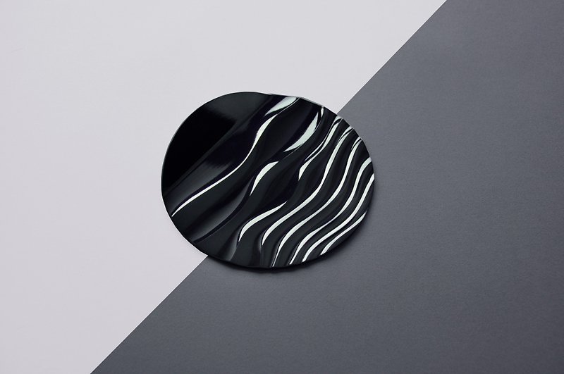 Shimmer Platter 月涼如水點心盤-亮黑 - 碟子/醬料碟 - 不鏽鋼 