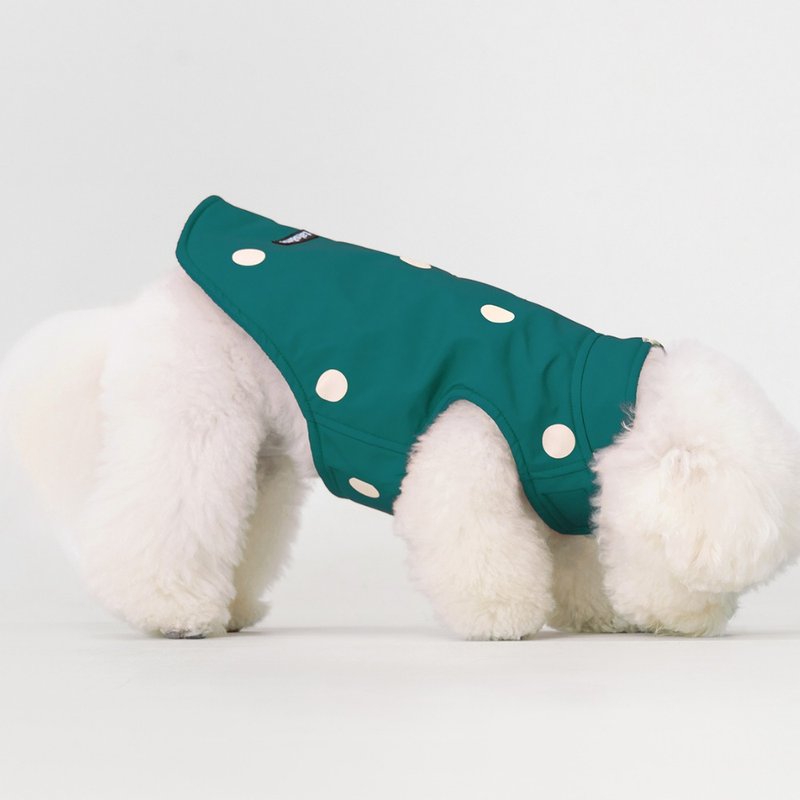 [tails&me Tails and Me] Polka-dot brushed vest - ชุดสัตว์เลี้ยง - ไฟเบอร์อื่นๆ หลากหลายสี