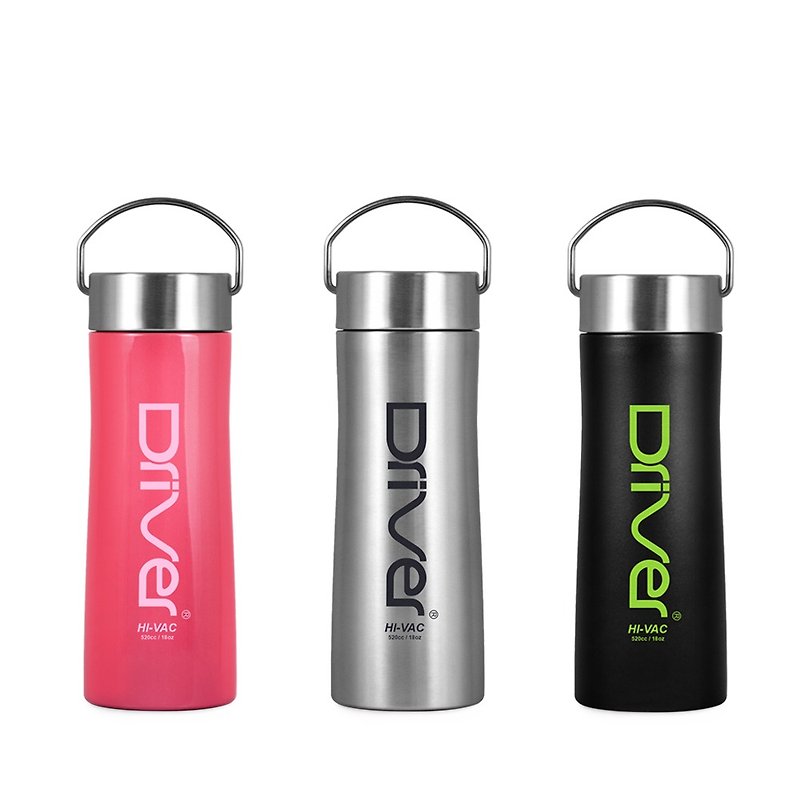 Driver new long-lasting thermos bottle (316 Stainless Steel) 520ml - three colors in total - Vacuum Flasks - Stainless Steel Black