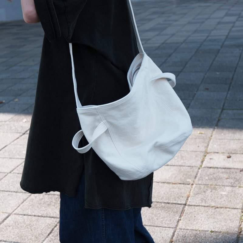 Bucket of White Mud Backpack Washed Canvas Soft and Comfortable - Messenger Bags & Sling Bags - Cotton & Hemp Khaki