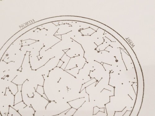 Large stamp Spring constellation board [W]