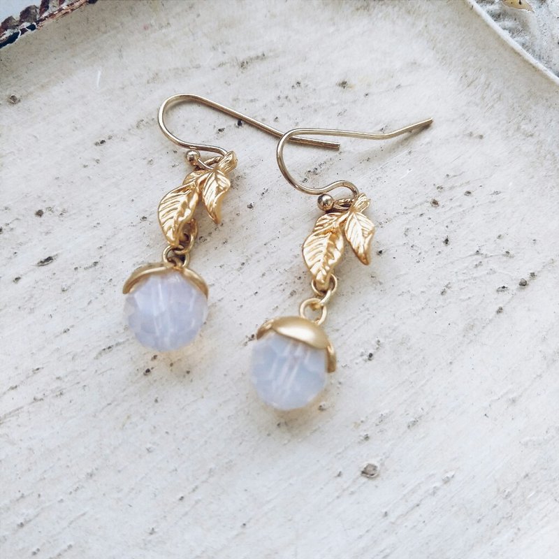 momolico  earring  swarovski  crystal berry - ต่างหู - วัสดุอื่นๆ สีแดง