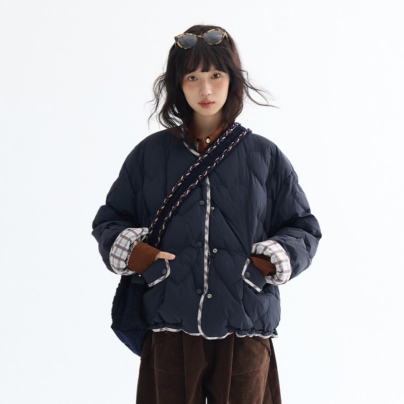 雙面穿圍脖羽絨服|外套|兩色|冬款|Sora-1980 - 女大衣/外套 - 其他人造纖維 多色