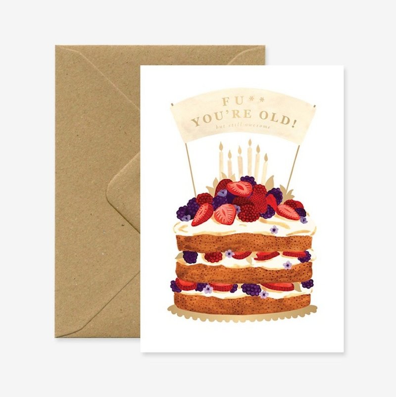 Strawberry Tower Birthday Card - Cards & Postcards - Paper 